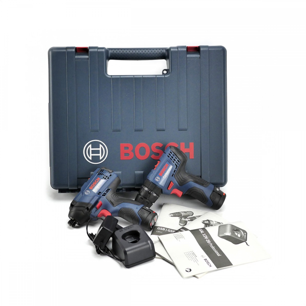 Parafusadeira e Furadeira de Impacto GSB 120-LI + Chave de Impacto a Bateria 12V GDR 120-LI Bosch