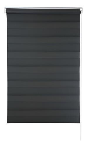 Cortina Persiana 1.40x1.60 Zebra Dupla Preta Evolux
