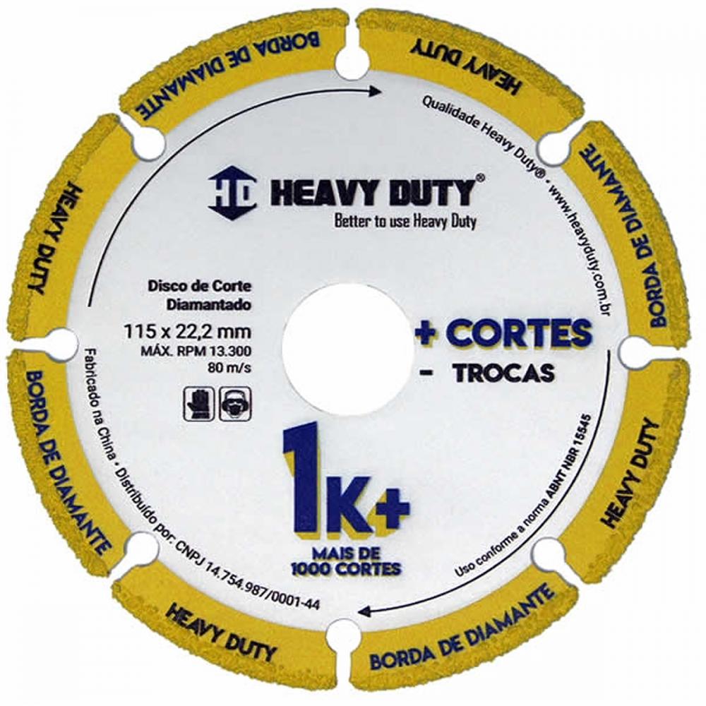 Disco De Corte Diamantado 115 X 22 Metalmax 4.1/2 Pol Heavy Duty