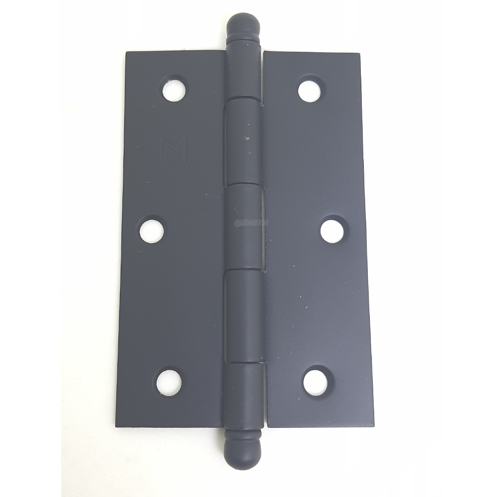 Dobradica Leve 5300 3 Pol. Aco Epoxi Preto com 3 Pecas - Rodrigues
