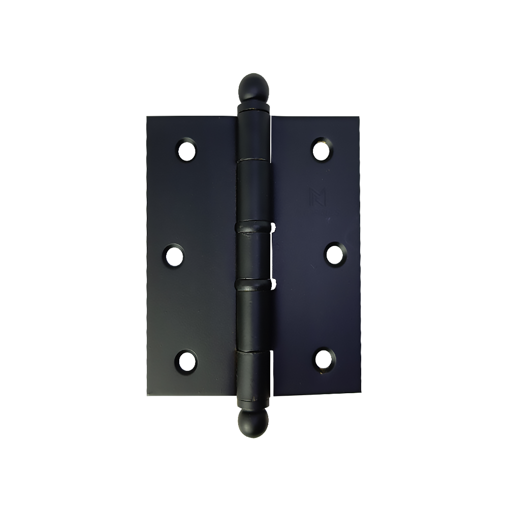 Dobradica Reforcada 5535 3.1/2x3 Pol. com Anel Aco Epoxi Preto com 3 Pecas - Rodrigues