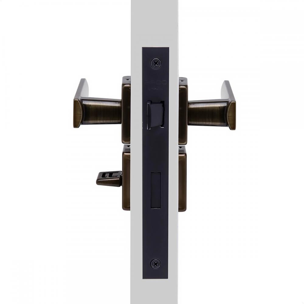 Fechadura para Banheiro Quadra com Roseta ZM 701-80B - Pado