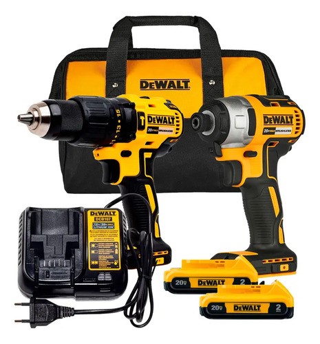 Furadeira Parafusadeira Dcd7781 Dck276 Dewalt 20v Amarelo/preto 20v