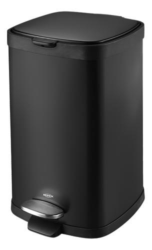 Lixeira Aço Carbono Preto Pedal E Balde Frame 12l Brinox