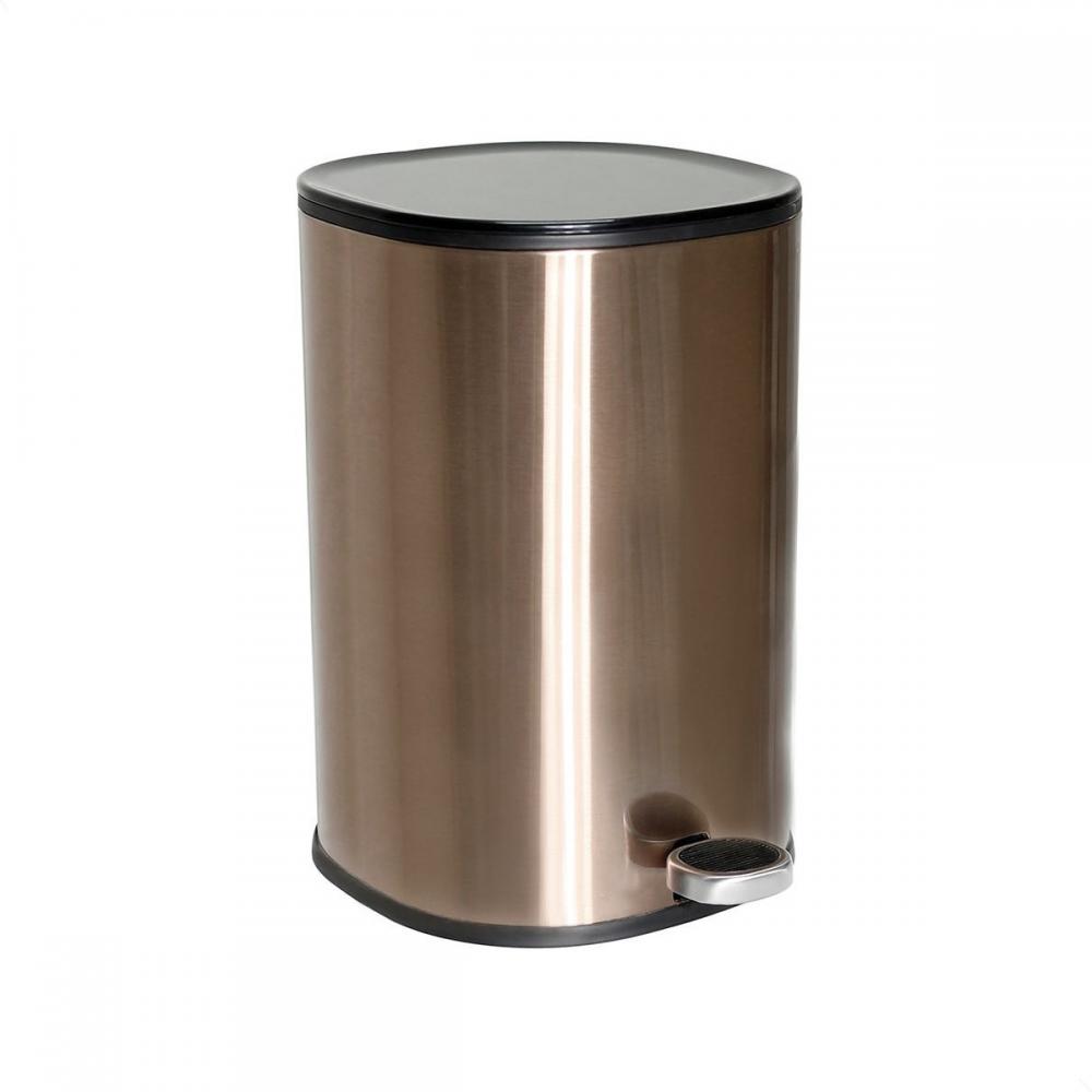 Lixeira Redonda com Pedal e Balde 80205 Champagne 5L - Ghelplus