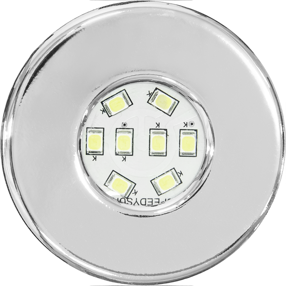 Luminária Led Spot Branco Frio de Embutir Para Móveis Cromado 1,8W 1526