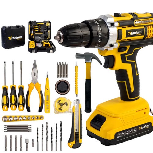 Parafusadeira De Impacto Com Kit Ferramentas 136 Peças