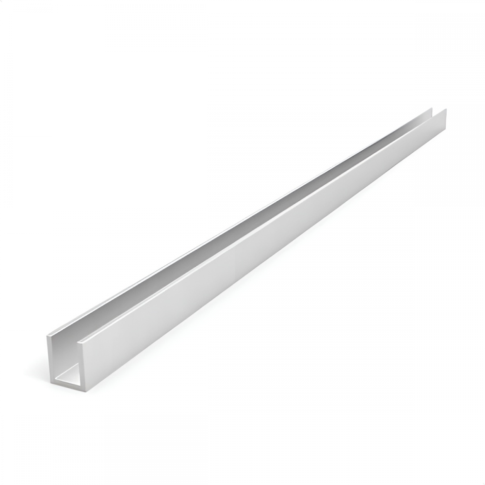 Perfil U Canaleta Rm-136 para Porta de Correr com 3 Metros Aluminio Rometal