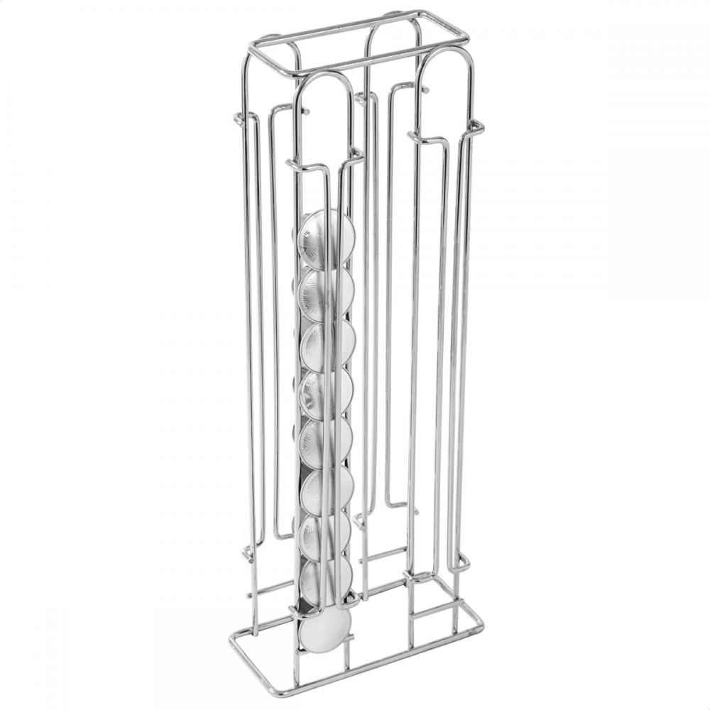 COVERBAGBCN - Set di 2 Dispenser Portacapsule Caffè da 24 unità | Compatibile con Nespresso | Supporto Capsule in Metacrilato | Installazione Versatile per la Conservazione delle Capsule (bianco