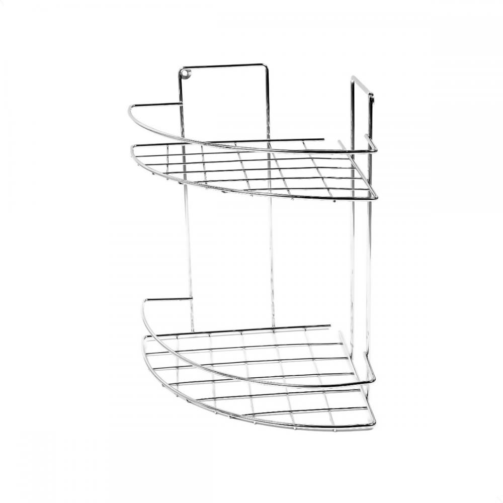 Porta Shampoo Duplo de Canto CD 23x32x23cm Cromado - Chavantes