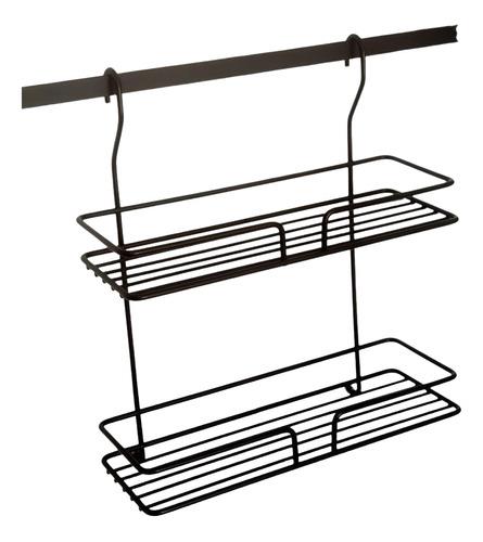 Porta Utensilio Duplo Diversas Funções 2465 Preto Jomer