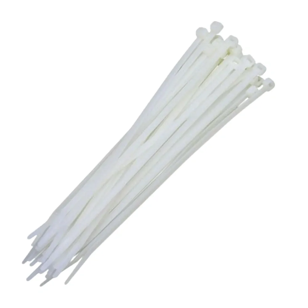 Abracadeira Nylon 4,8x200 Natural Frontec 100 unidades.