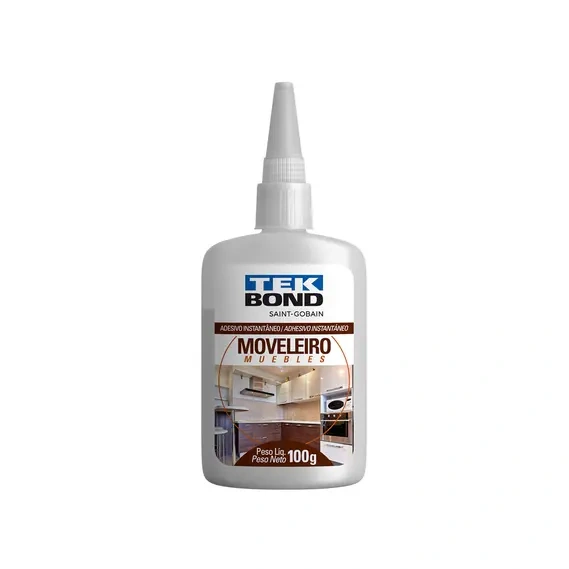 Cola Adesivo Instantâeo Moveleiro 100G Bico Antientupimento Tekbond