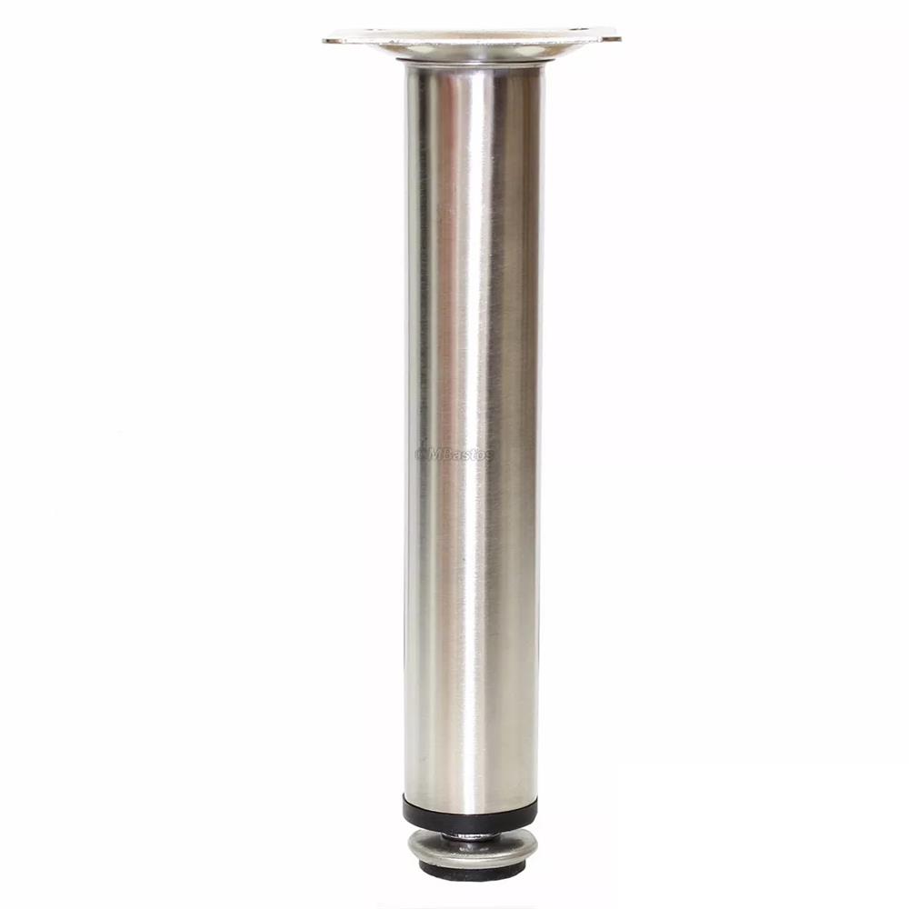 Pé Redondo para Móveis 20cm Inox Escovado Renna