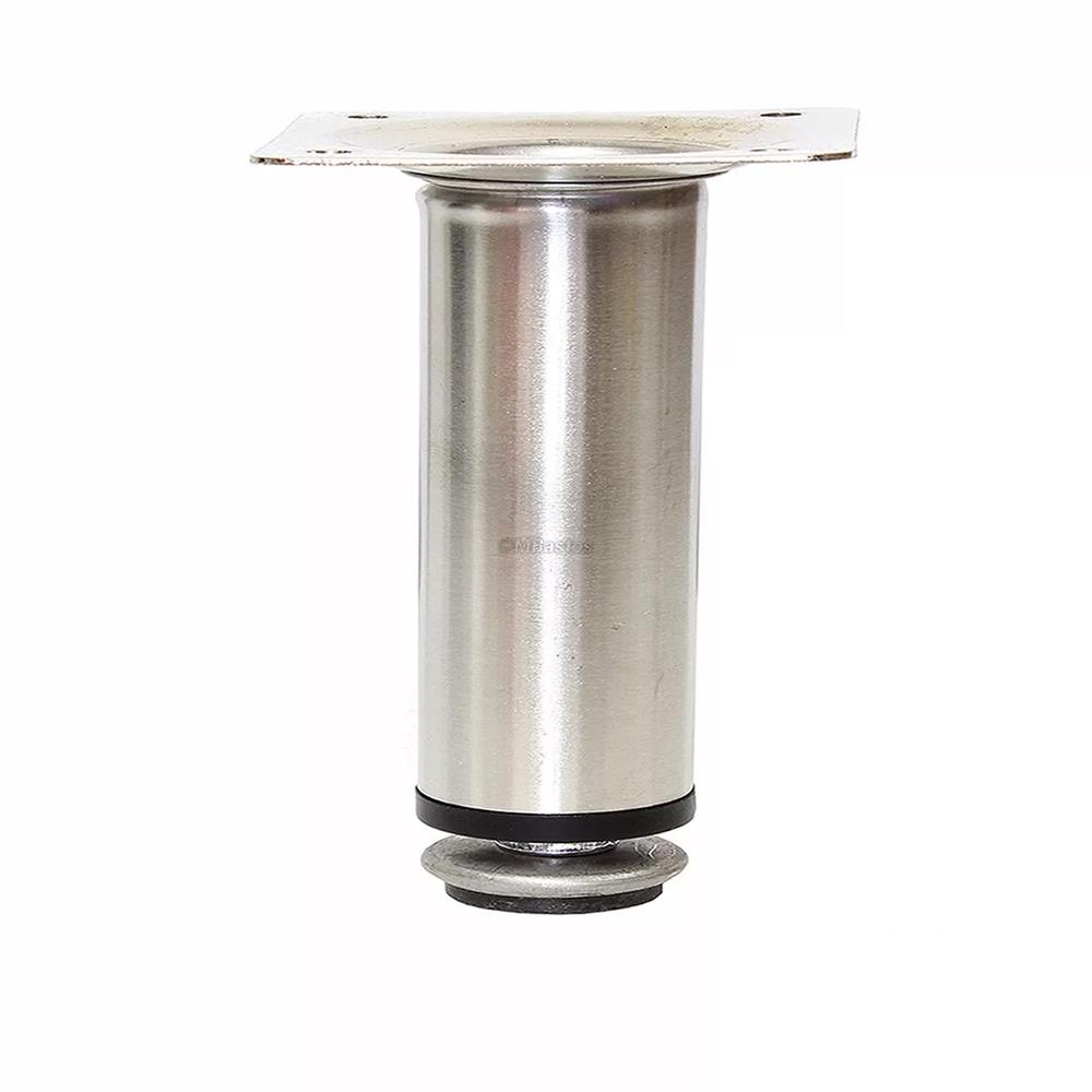 Pé Redondo para Móveis 10cm Inox Escovado Renna