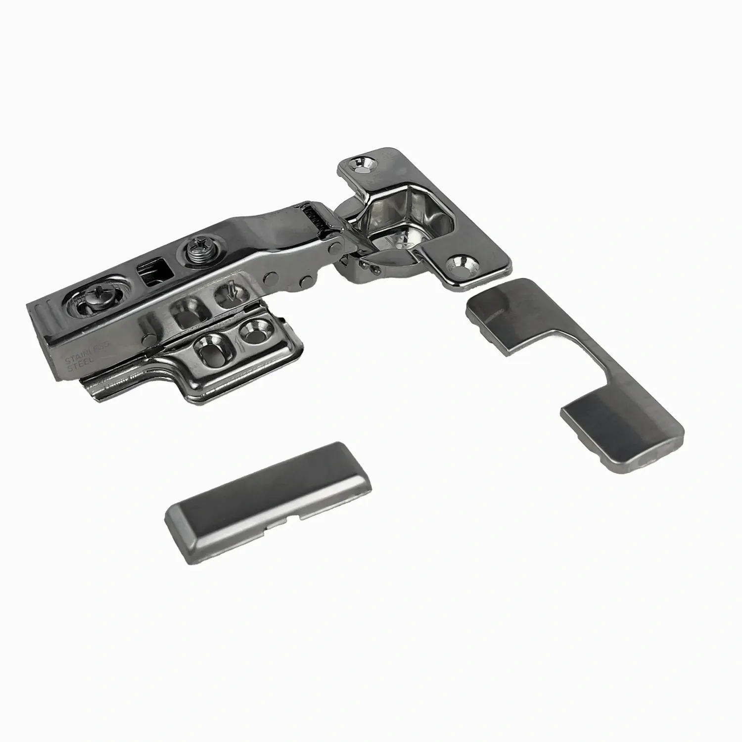 Dobradiça TN Slow Clip Easy Inox Reta Calço D4 FGVTN