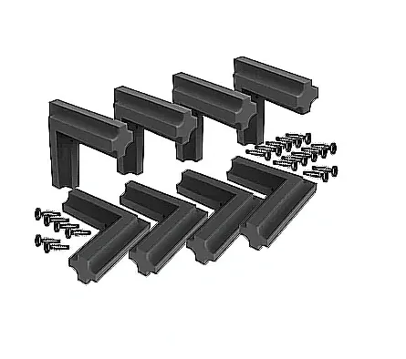 Kit Conector Link 45° Parafuso Preto 8 Peças