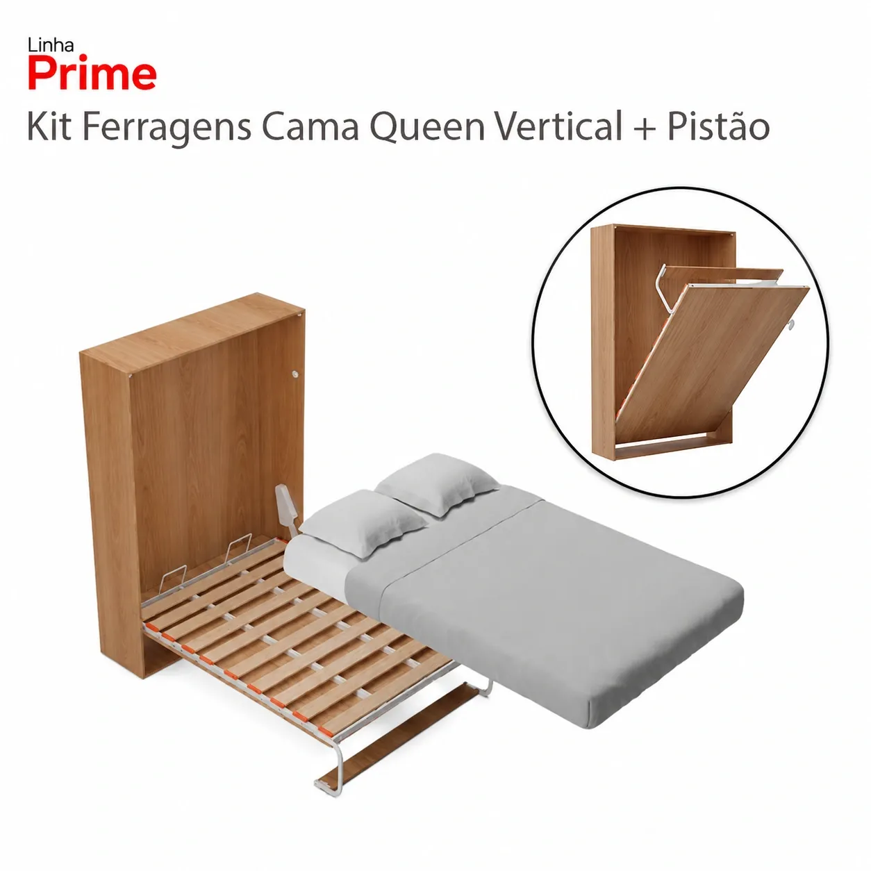 Kit Ferragens Para Cama Queen Vertical Prime OrangeBed