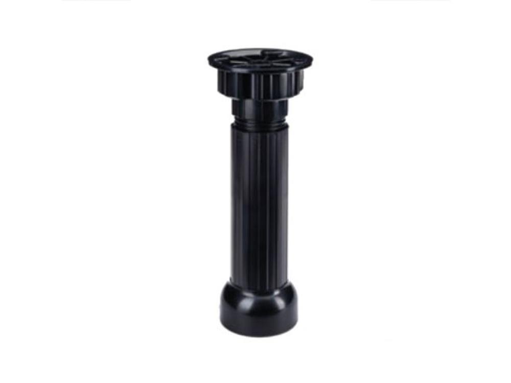 Pé Para Moveis Regulável De Plástico 4 Furos 100mm Preto