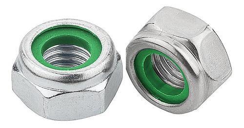 Porca Sextavada Trava Alta Nylon 1/4 ZB - 100 Peças : Porcas