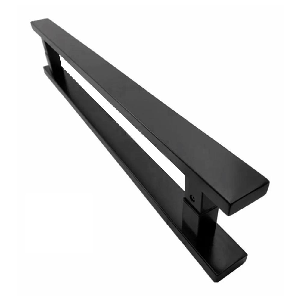 Puxador Inox Duplo 733 Preto 1 Metro Stanfer