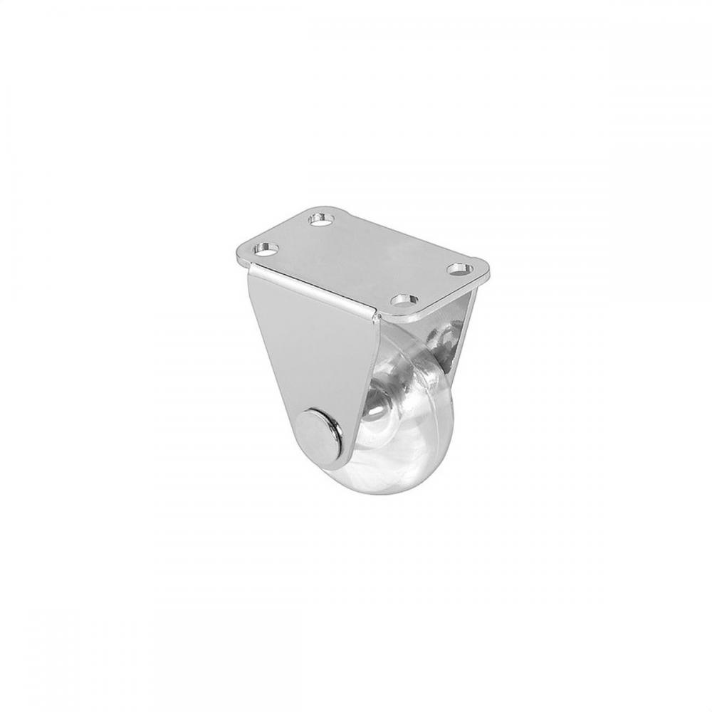 Rodízio de Silicone RG35 35mm Sem Freio com Base Fixa - FGVTN