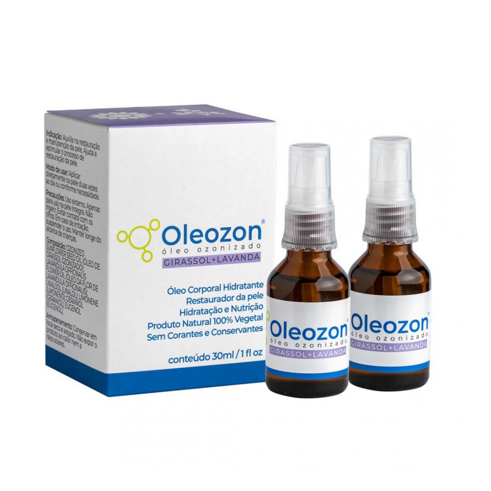 Óleo de Girassol Ozonizado + Lavanda Oleozon 30ml 2 unidades