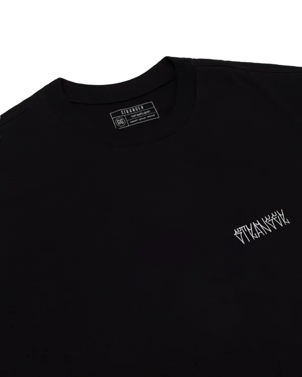 Camiseta Stranger Oversized Pixo 2025 (Preta) : CAMISETAS