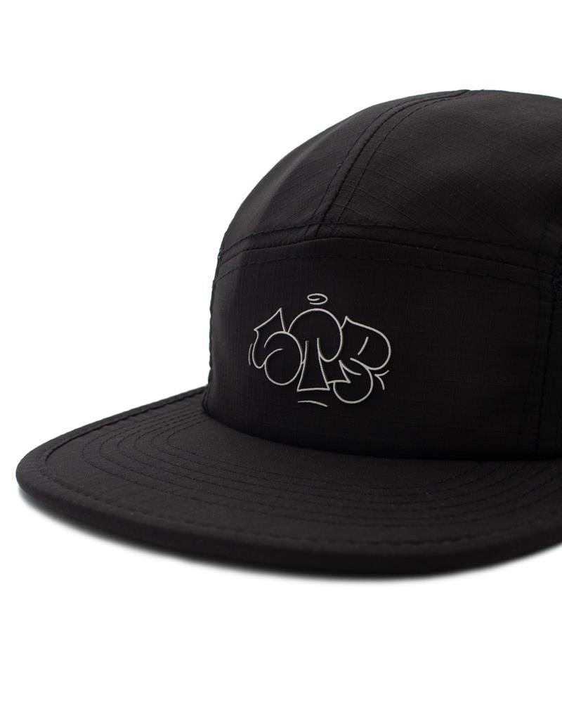 Boné Stranger Five Panel Running Bomb Angel Tag (Preto