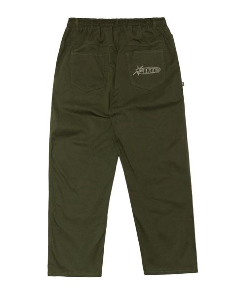 Calça Big Throw Sarja Cyber Essence (Verde Musgo) : CALÇAS