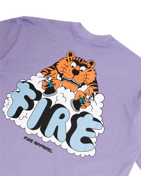 Camiseta Básica Fire Tiger Spray (Lilás) :