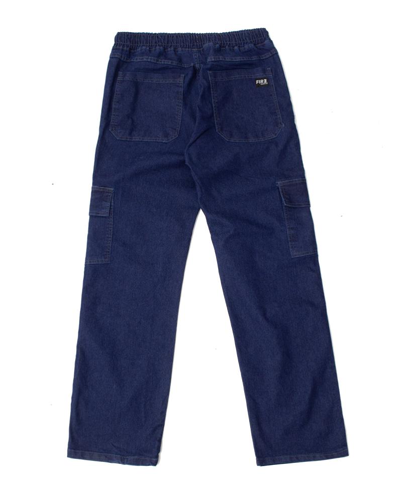 JEANS CARGO - Azul