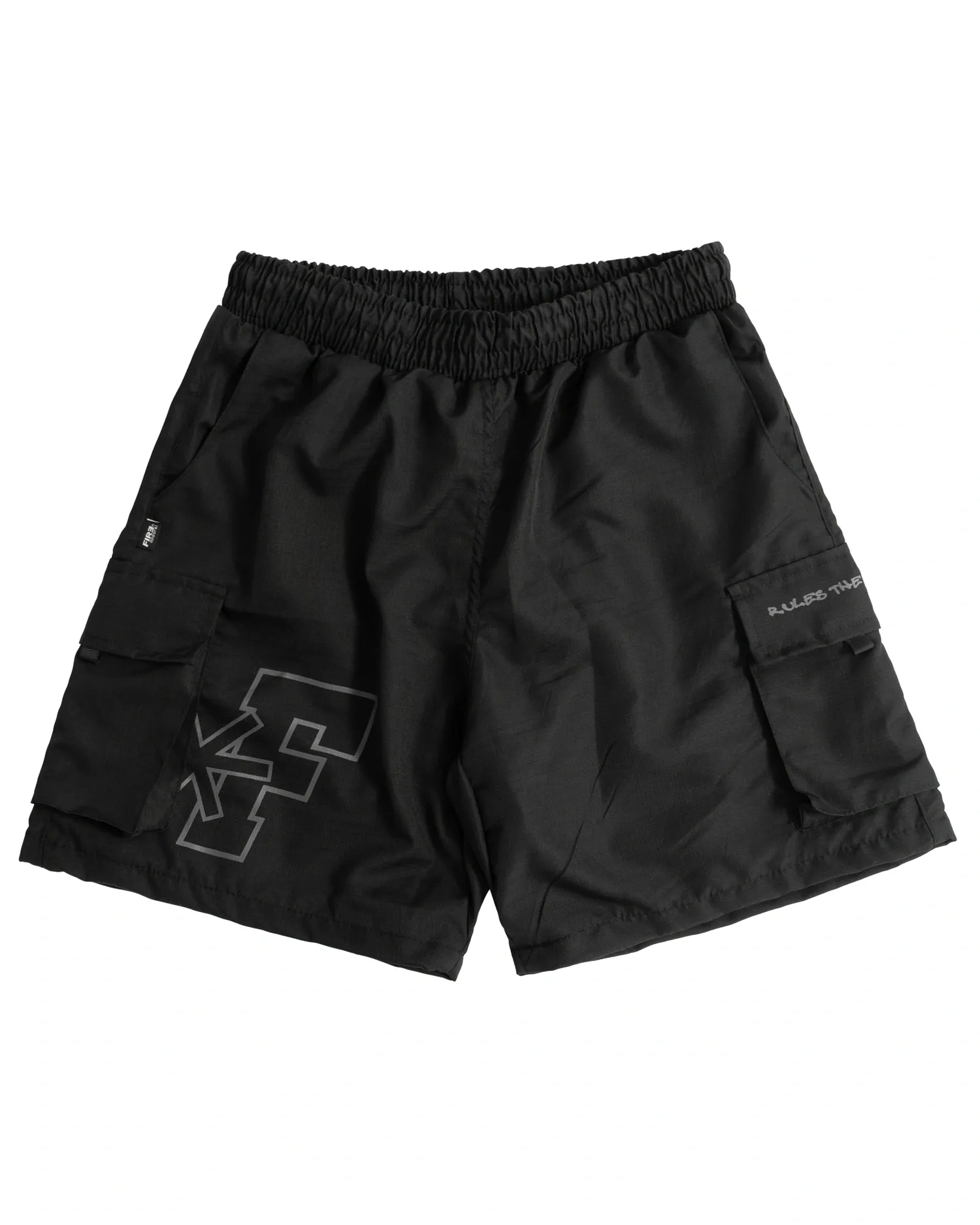 Bermuda Fire Rip Stop Forrada 'F' Star Logo (Preto) : BERMUDAS FIRE APPAREL