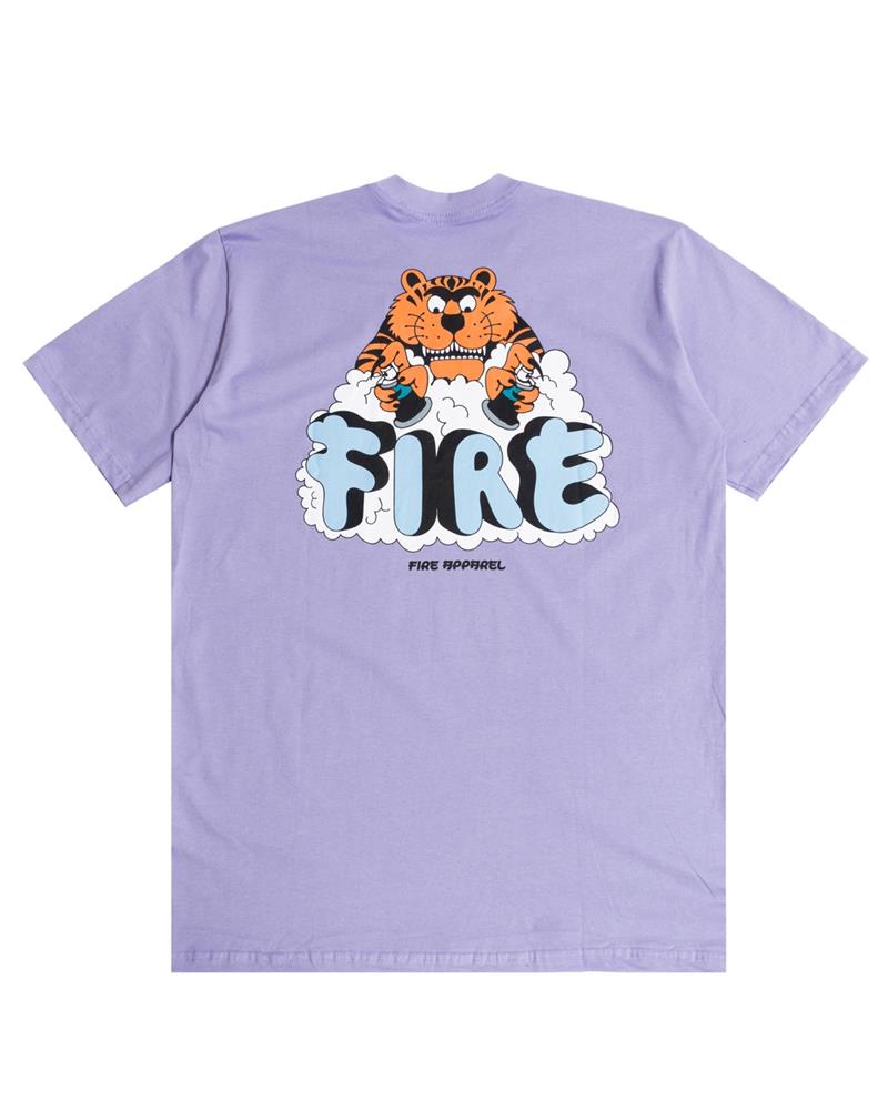 Camiseta Básica Fire Tiger Spray (Lilás) :