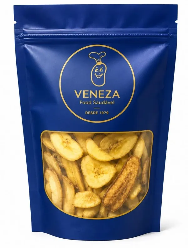 Banana chips Doce ( Veneza Food Saudável ) 10x60 gramas - Caixa