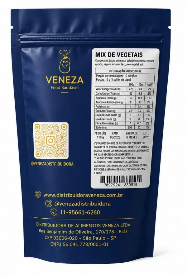 Mix de Vegetais Chips ( Veneza Food Saudável ) 10x 100 gramas