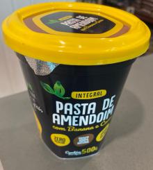 Pasta de Amendoim Banana C/Cacau - 500gr - Caixa 8 Unidades
