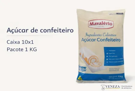 AÇUCAR DE CONFEITEIRO MAVALÉRIO 10x1KG - CAIXA