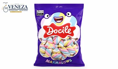 Bala Marshmallow tubo branco - 220Gr - PAcote