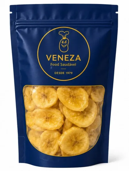 Banana chips Salgada 10x60 ( Veneza Food Saudável ) 10x60 gramas - Caixa