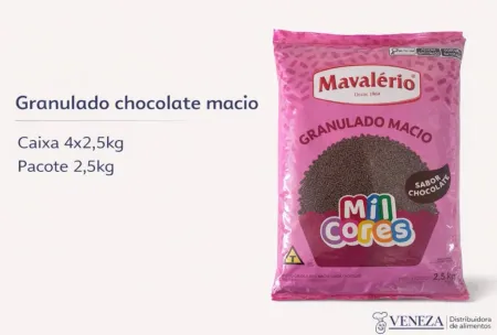 CHOCOLATE GRANULADO MACIO MAVALÉRIO 2,5KG - pacote