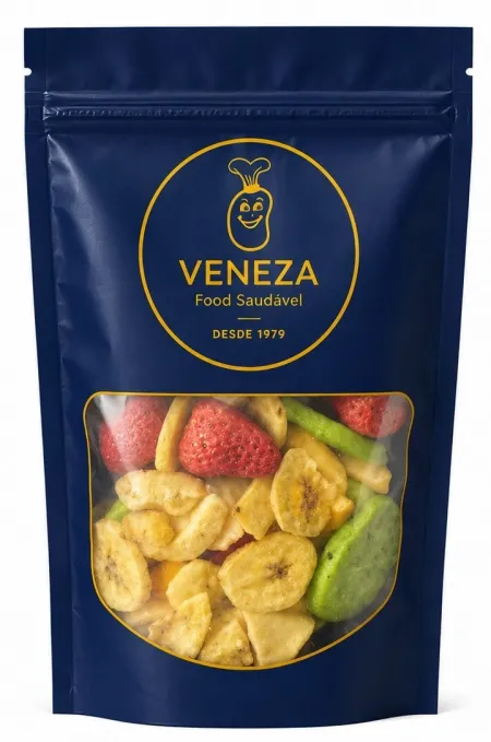 Mix de Frutas Chips ( Veneza Food Saudável ) 10x100 gramas - Caixa