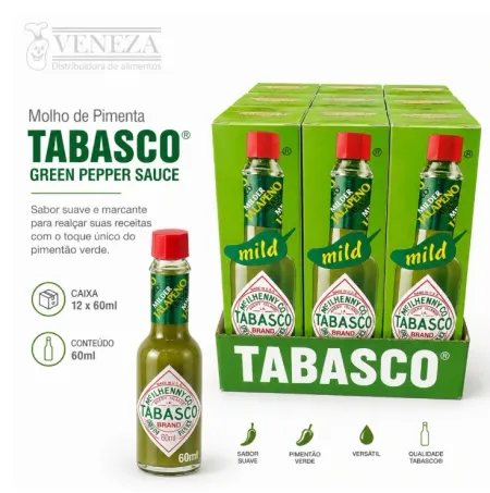 MOLHO PIMENTA TABASCO ( GREEN PEPPER SAUCE) - 12X60ML - FARDO