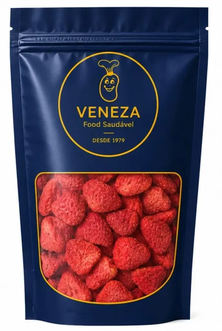 Morango Chips Desidratado (Veneza Food Saudável ) 10x60 gramas - Caixa