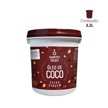Óleo de Coco Extra Virgem  Pelicula (Santo Óleo)- Balde - 3,2 Lt