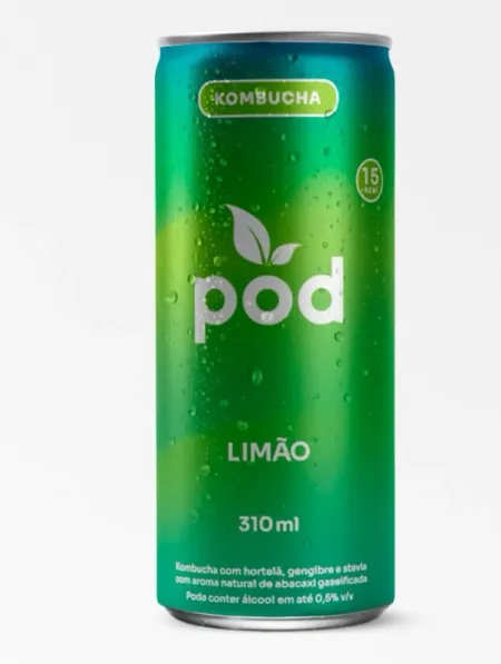 Kombucha Limão Poddi - 6X300 ml -  CAIXA