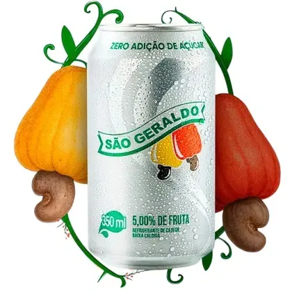 REFRIGERANTE CAJUINA SÃO GERALDO ZERO 12x350ML (LATA)