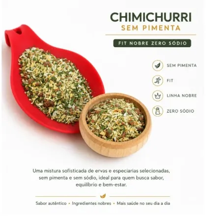 TEMPERO FIT NOBRE CHIMICHURRI S/PIMENTA 2 KG - PACOTE - (ZERO SODIO)