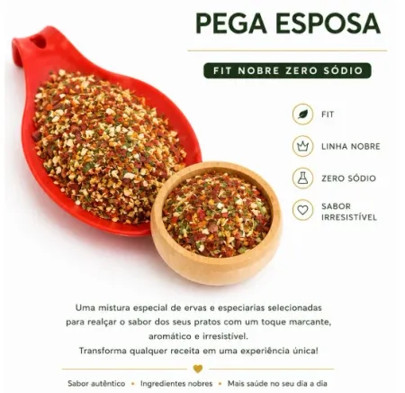 TEMPERO FIT NOBRE PEGA ESPOSA 10KG - SACA - (ZERO SODIO)