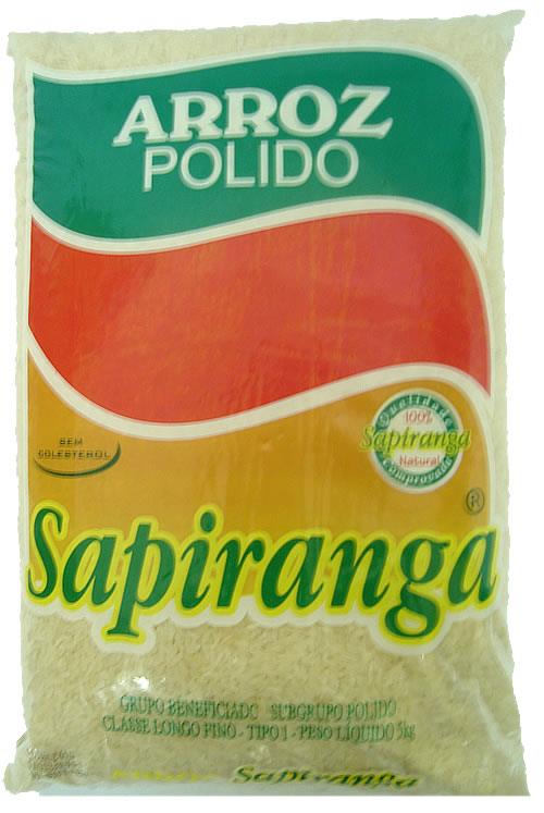 Arroz Sapíranga Branco- 5 Kg - Pacote